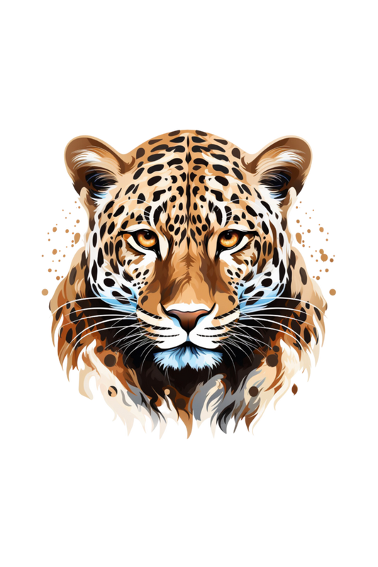 Majestic Tiger Face Design Men's T-Shirt