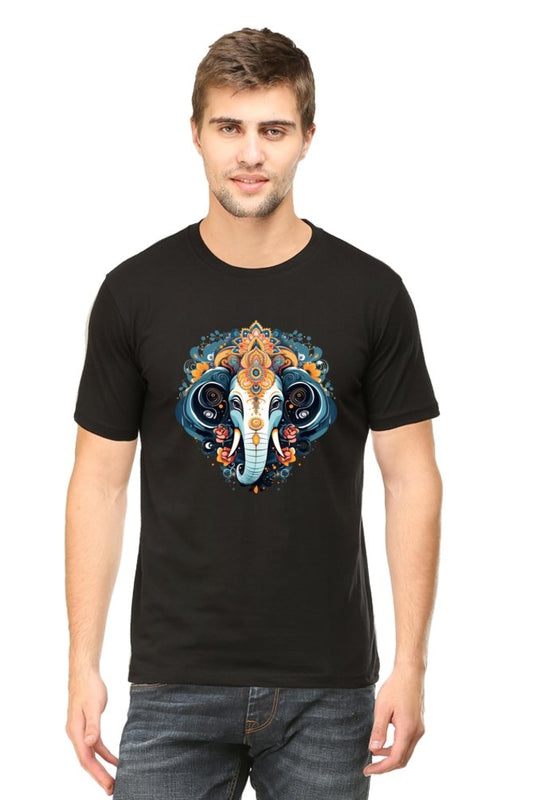 Divine Aura - Lord Ganesha Men's T-Shirt for Spiritual Souls - Quirkylook