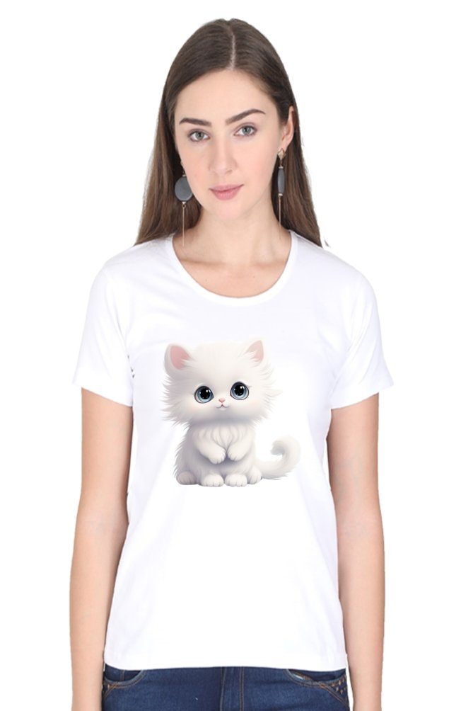 Purrfect Companion - Cute Cat Women's T-Shirt - Quirkylook
